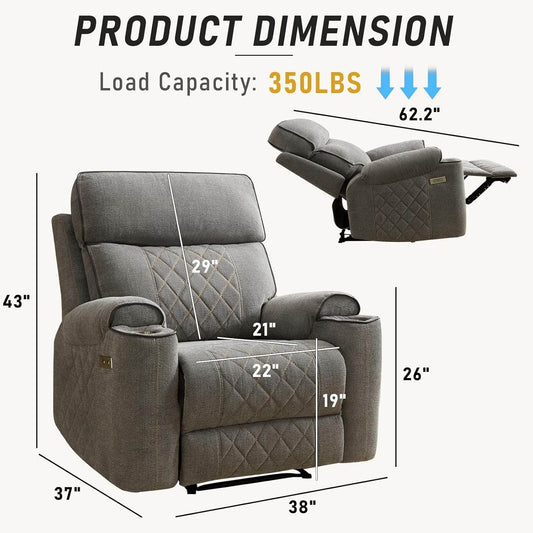 Electric Recliner Chair - Loft&Timber