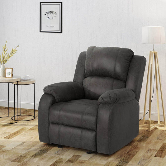 Michelle Gliding Recliner in Slate and Black - Loft&Timber