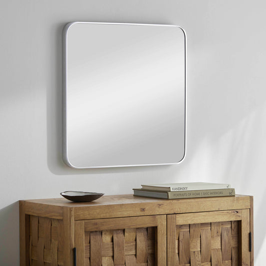 Ockenfels Modern Arched Silver Gray Wall Mirror - Loft&Timber