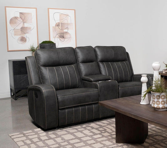 Gray Reclining Loveseat rana - Loft&Timber