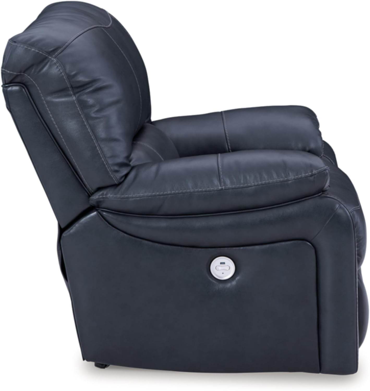 Leesworth Modern Leather Match Power Rocker Recliner USB Port, Blue - Loft&Timber