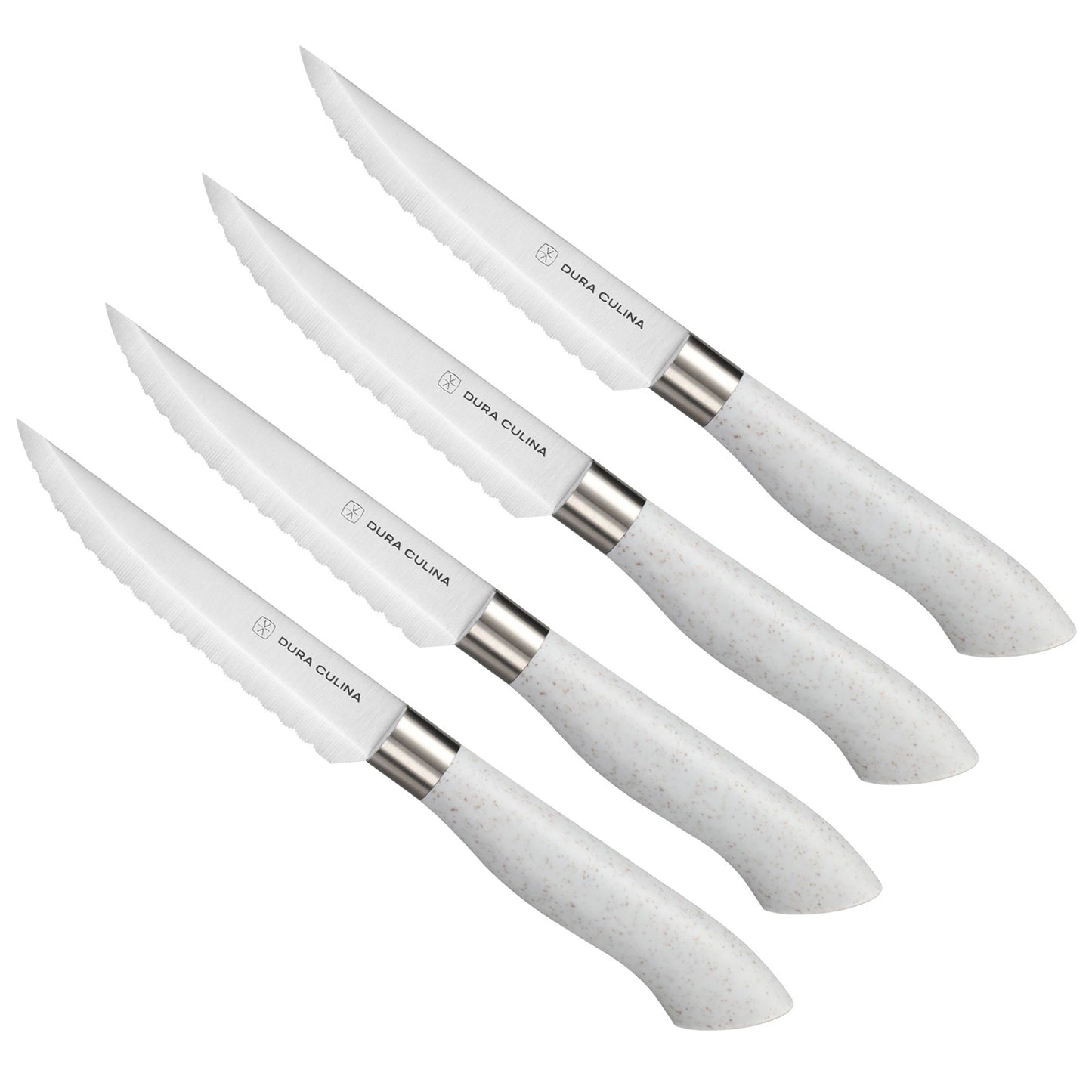EcoCut 4 Piece Steak Knife Set, Grey-4
