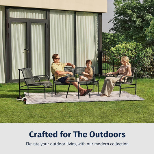 Stylish Four Piece Patio Furniture Set for Outdoor Comfort - Loft&Timber