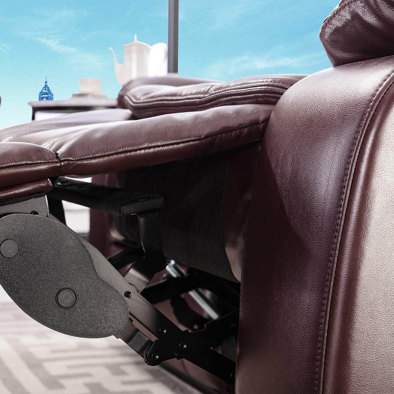 Breathable Leather Manual Recliner for Living Room - Loft&Timber