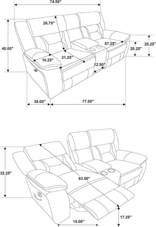 Taupe Recliner Loveseat - Greer rana-1
