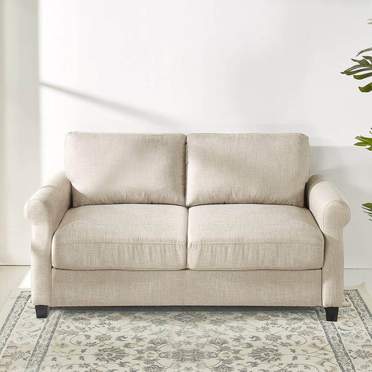 Beige Easy Assembly Loveseat Sofa - Loft&Timber
