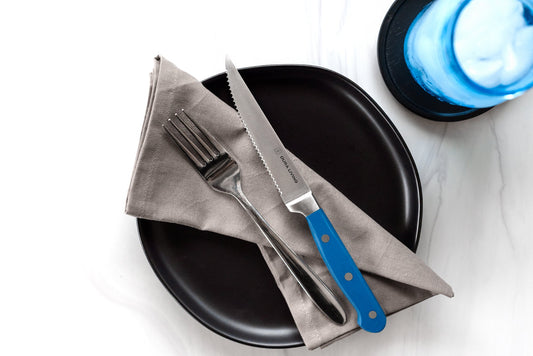 Superior Set of 4 Steak Knives - Royal Blue-1