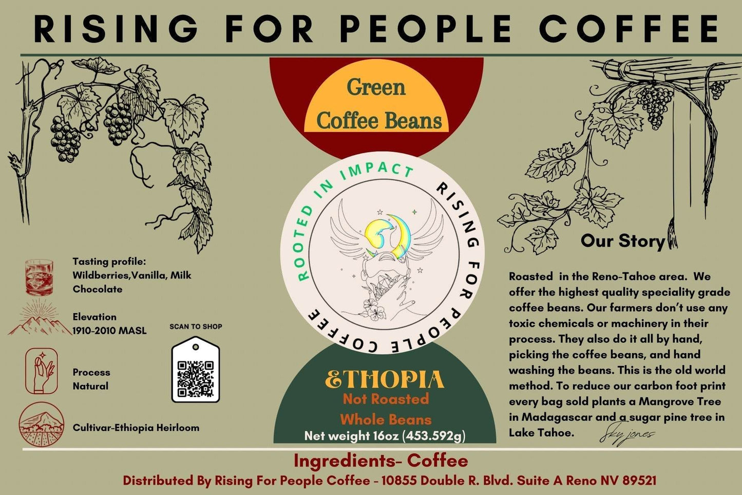 Ethiopia Natural- Green Coffee Beans - Loft&Timber