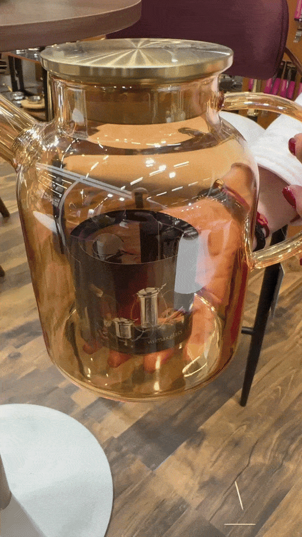 Amber Thermo Glass Teapot 54 Fl Oz | High temperature and shock resistant - Loft&Timber