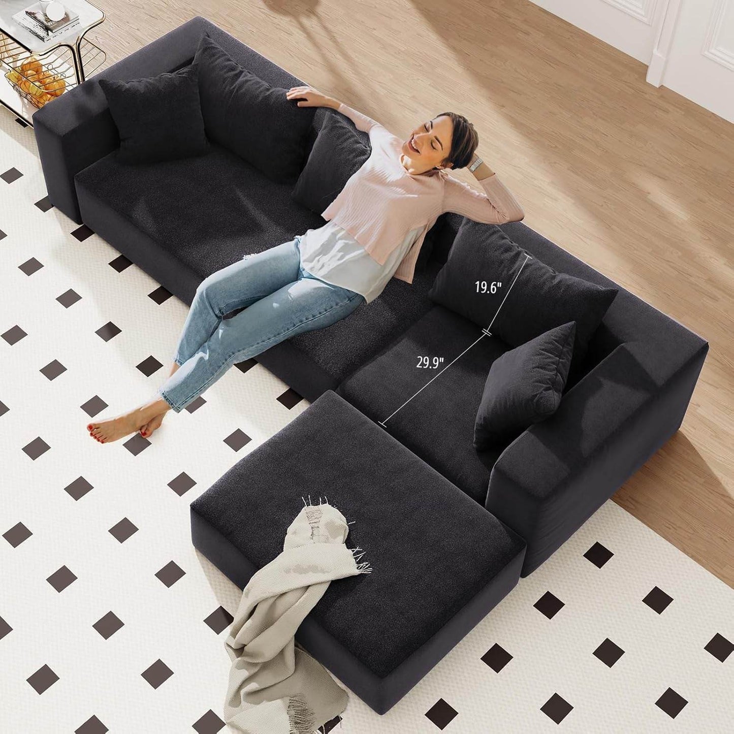 Modular Sectional Sofa with Chaise - Loft&Timber
