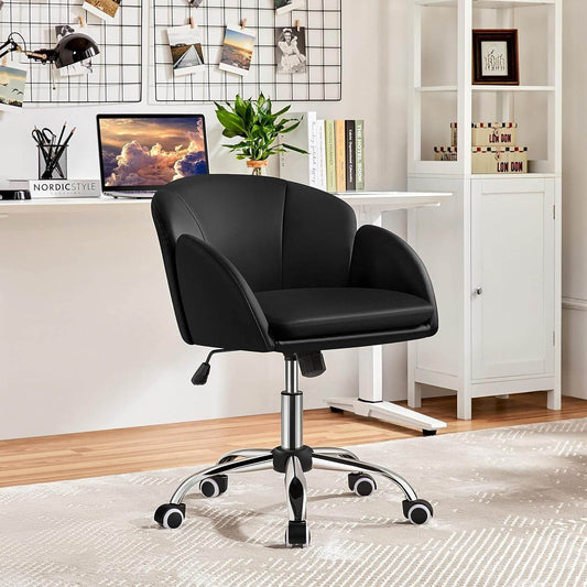 Cute Petal Desk Chair in Black - Loft&Timber