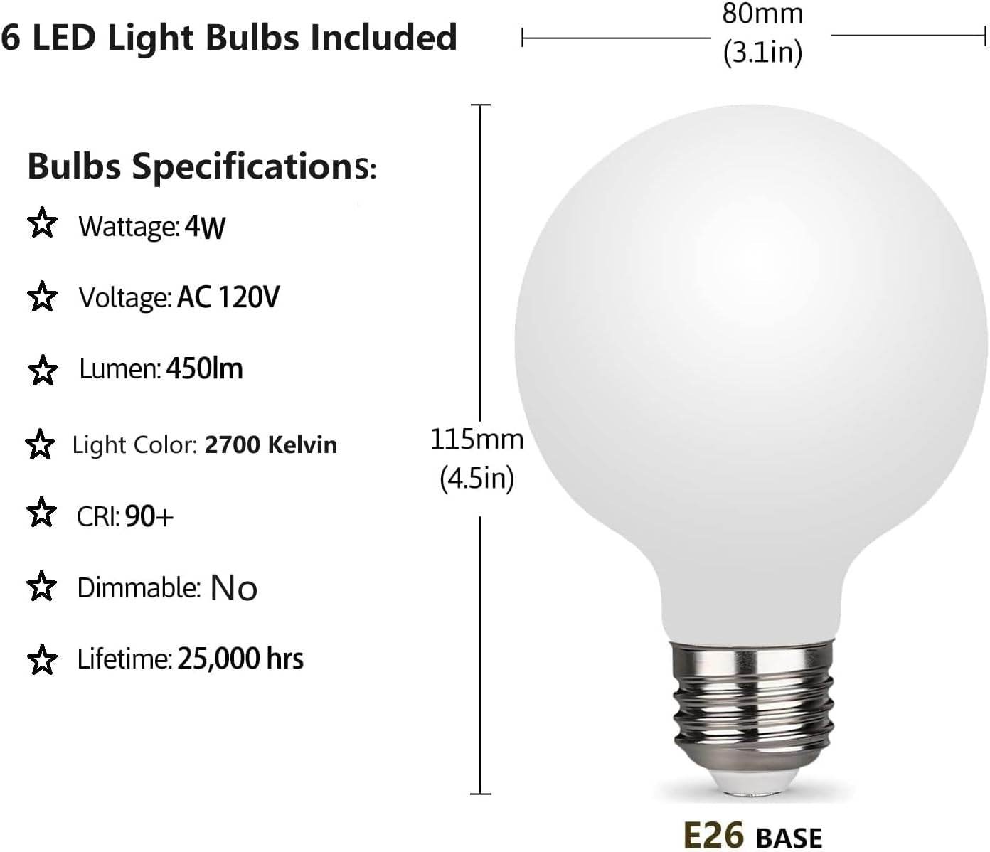 Modern Sputnik Chandelier, 6-Light Ceiling Light, 6 LED Light Bulbs Included for Bedroom,Dining Room,Kitchen,Office (Black) - Loft&Timber