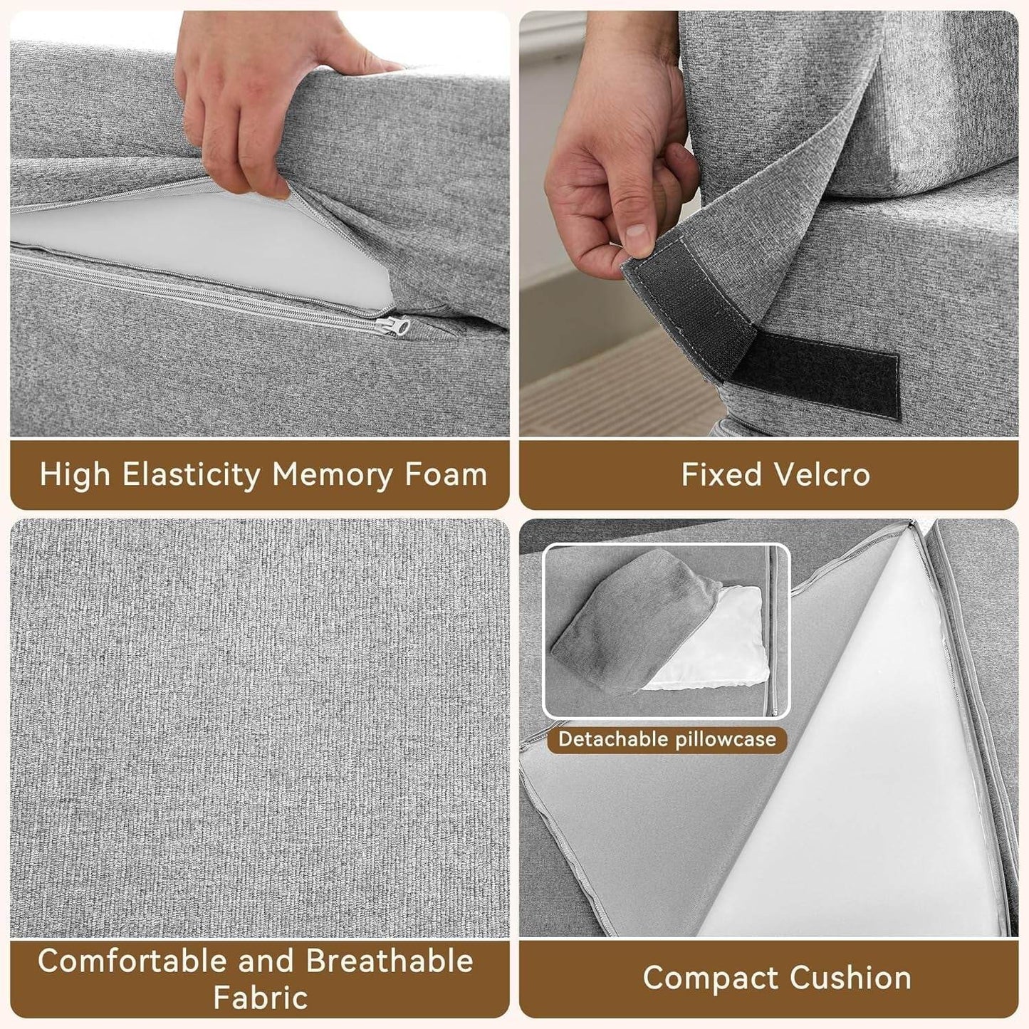 Folding Sofa Bed Convertible Couch with Memory Foam - Loft&Timber