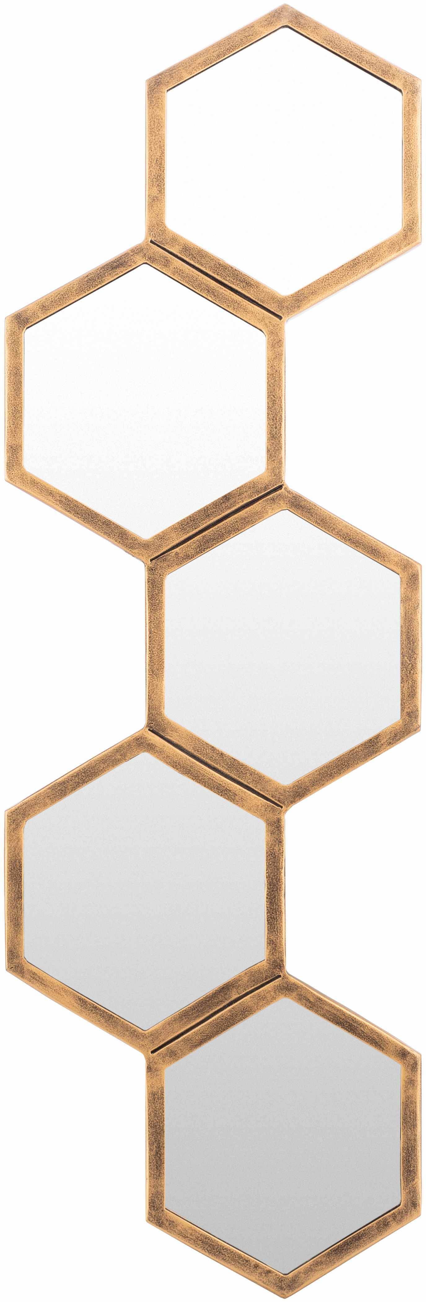 Gitagum Rustic Gold Honeycomb Mirror - Loft&Timber