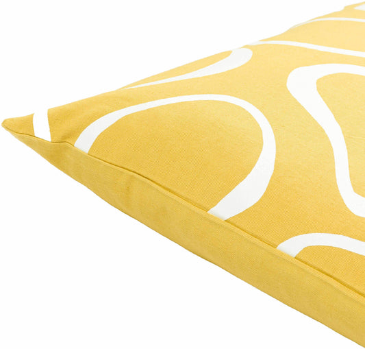 Guyong Abstract Yellow Pebbles Accent Pillow - Clearance - Loft&Timber