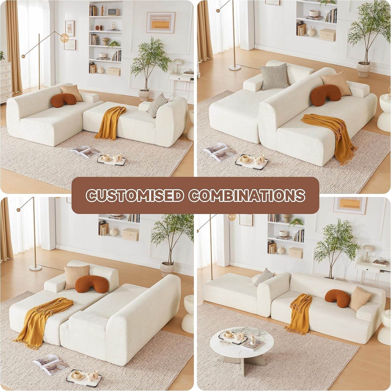 High Density Foam Modular Sectional Sofa for Living Room - Loft&Timber