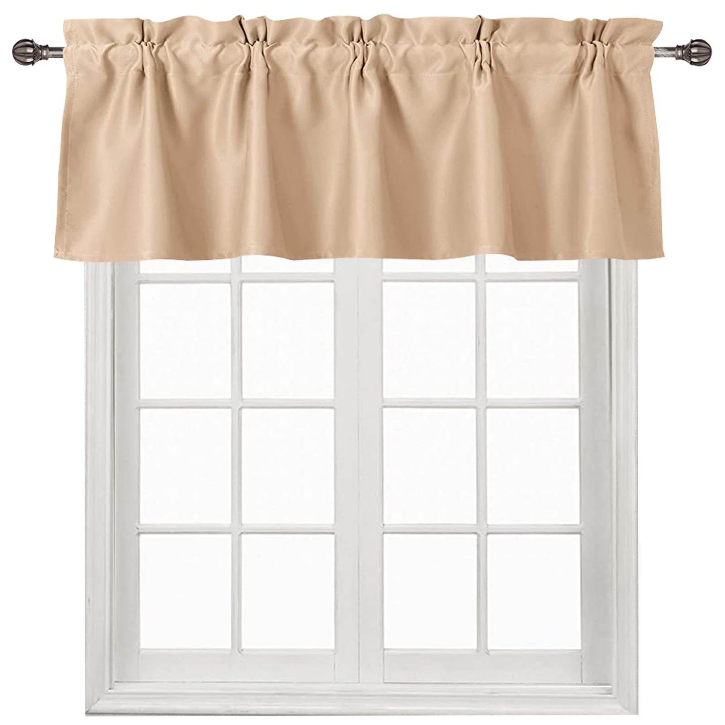 DWCN Blackout Valance Curtains for Kitchen, 1 Panel - Loft&Timber