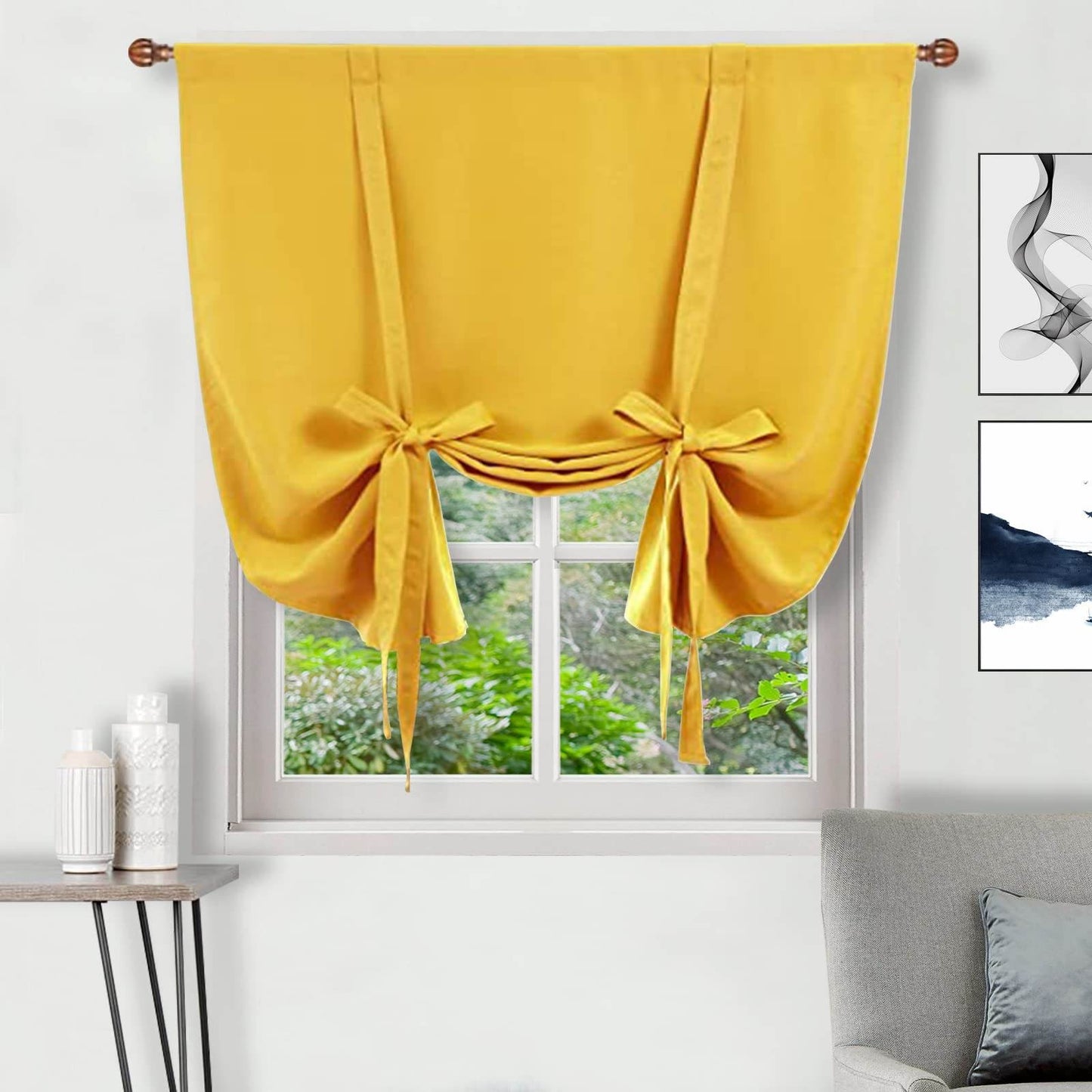 DWCN Tie Up Blackout Curtains for Kitchen - Loft&Timber