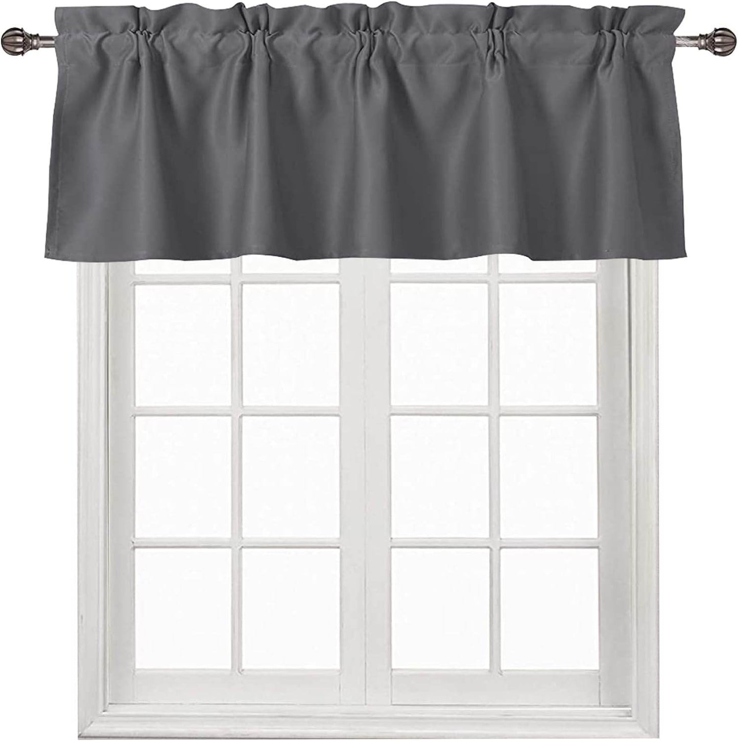 DWCN Blackout Valance Curtains for Kitchen, 1 Panel - Loft&Timber