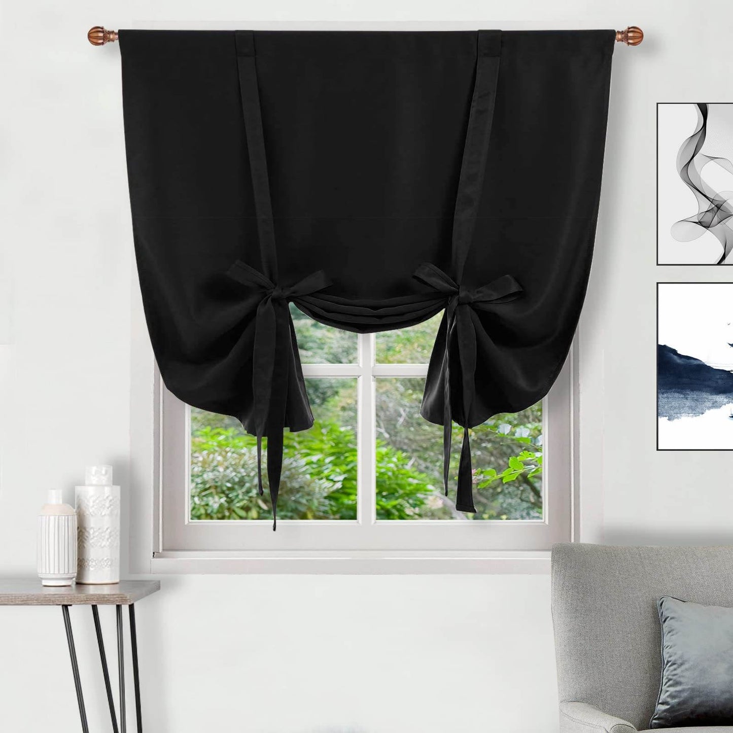DWCN Tie Up Blackout Curtains for Kitchen - Loft&Timber