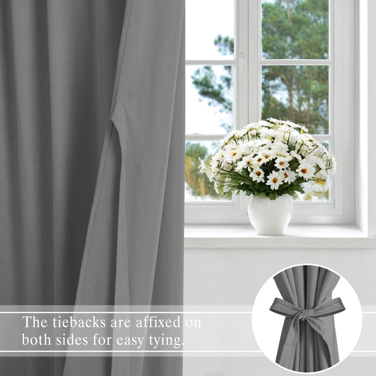 DWCN Velvet Curtains, 2 Panels - Rod Pocket and Back Tab - Loft&Timber