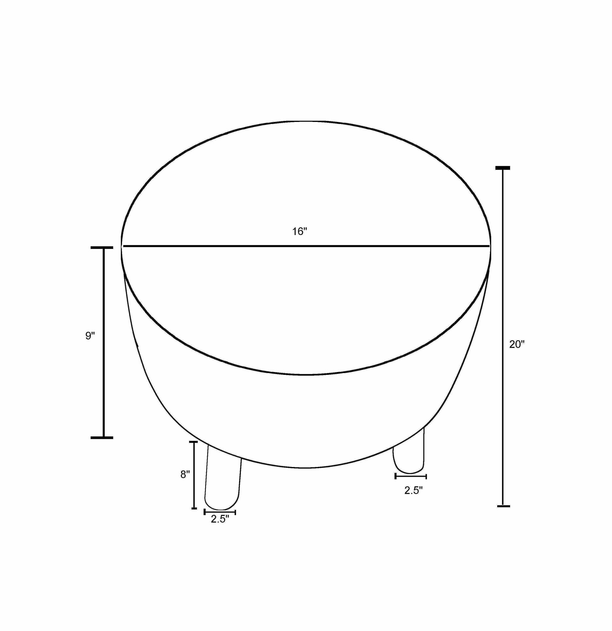 Jasaan Stool Ottoman - Loft&Timber