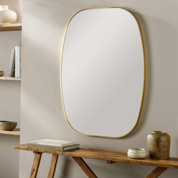 Kopparberg Gold Frame Round Mirror-0