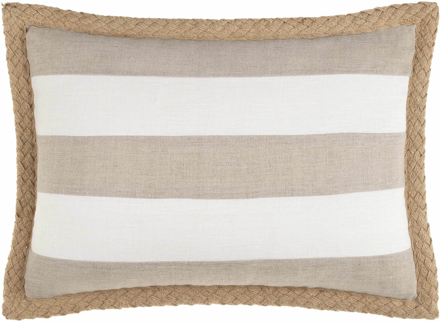 Kuri Beige Striped Lumbar Pillow - Clearance - Loft&Timber