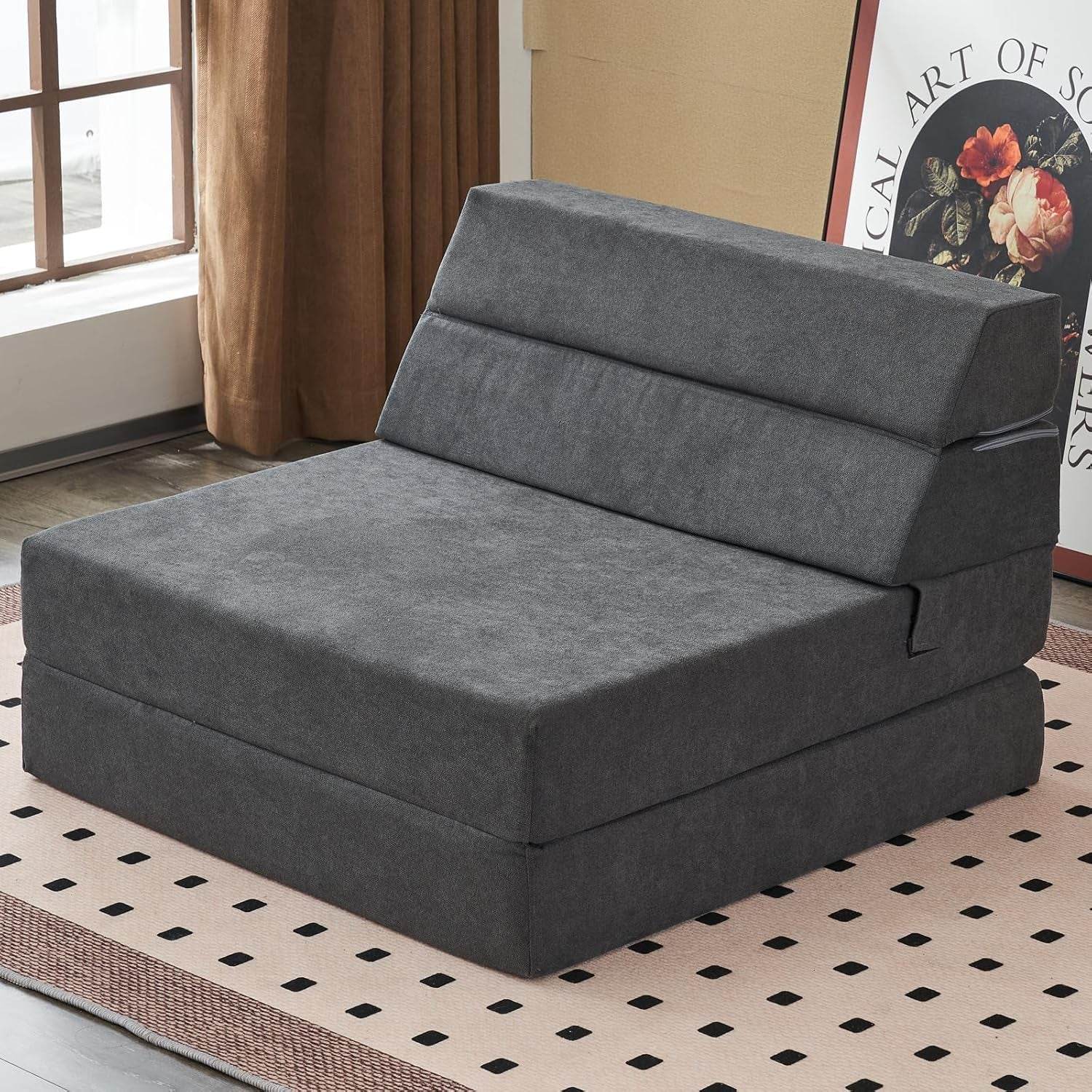 Large Foldable Sofa Bed Soft Foam Convertible Chair - Loft&Timber