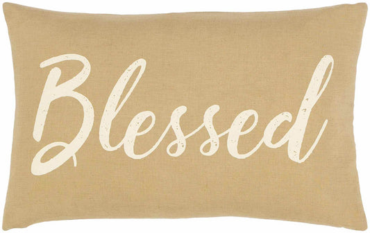 Lindfield Beige Blessed Lumbar Pillow - Clearance - Loft&Timber