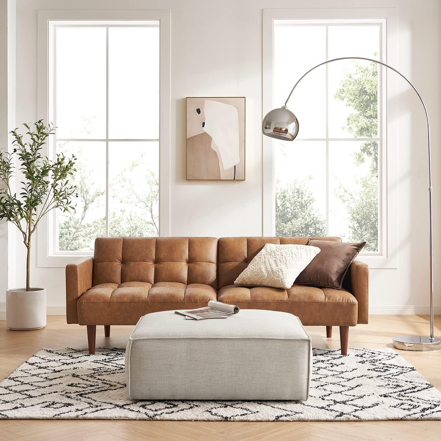 Mid Century Modern Multi Functional Sofa Bed Futon-2