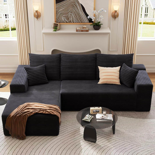 Modern 107 Inch Cloud Sectional Couch with Chaise - Loft&Timber