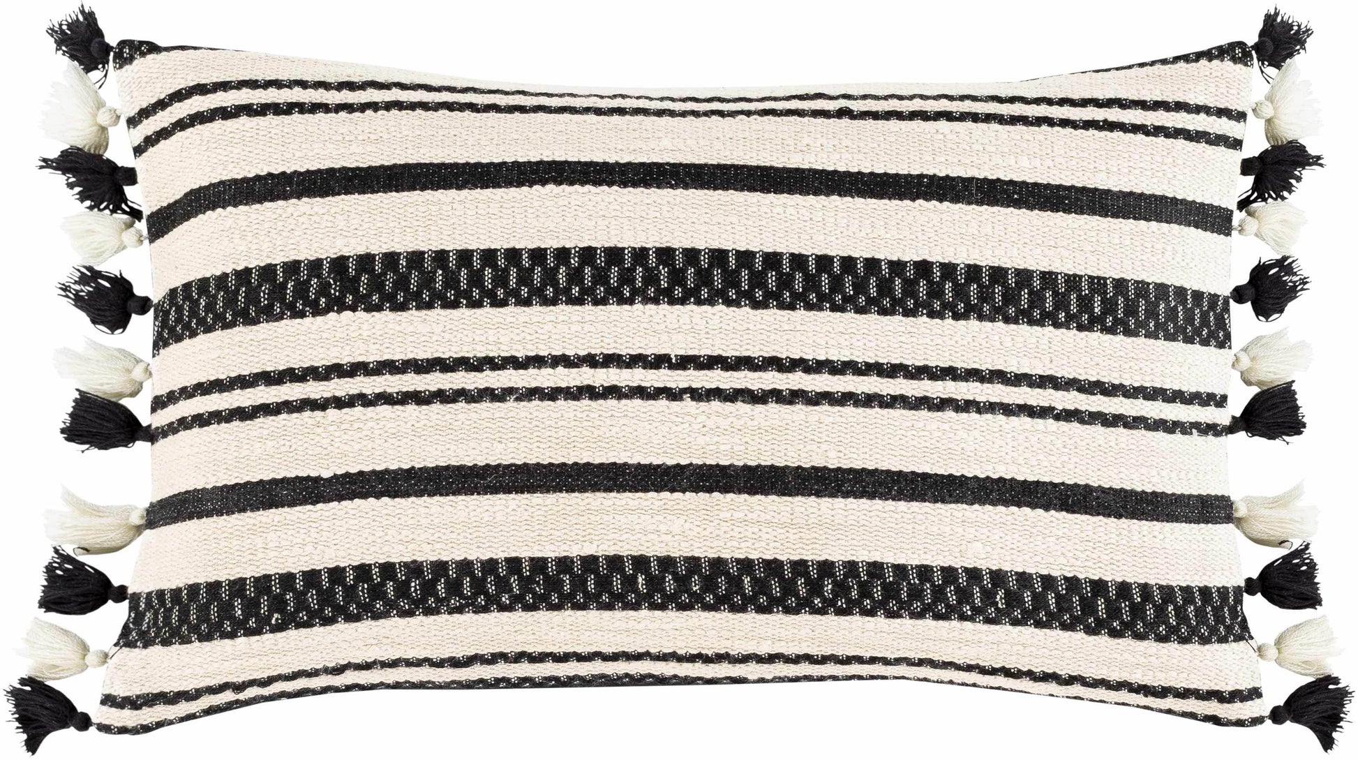 Munden Black White Striped Lumbar Pillow - Promo - Loft&Timber