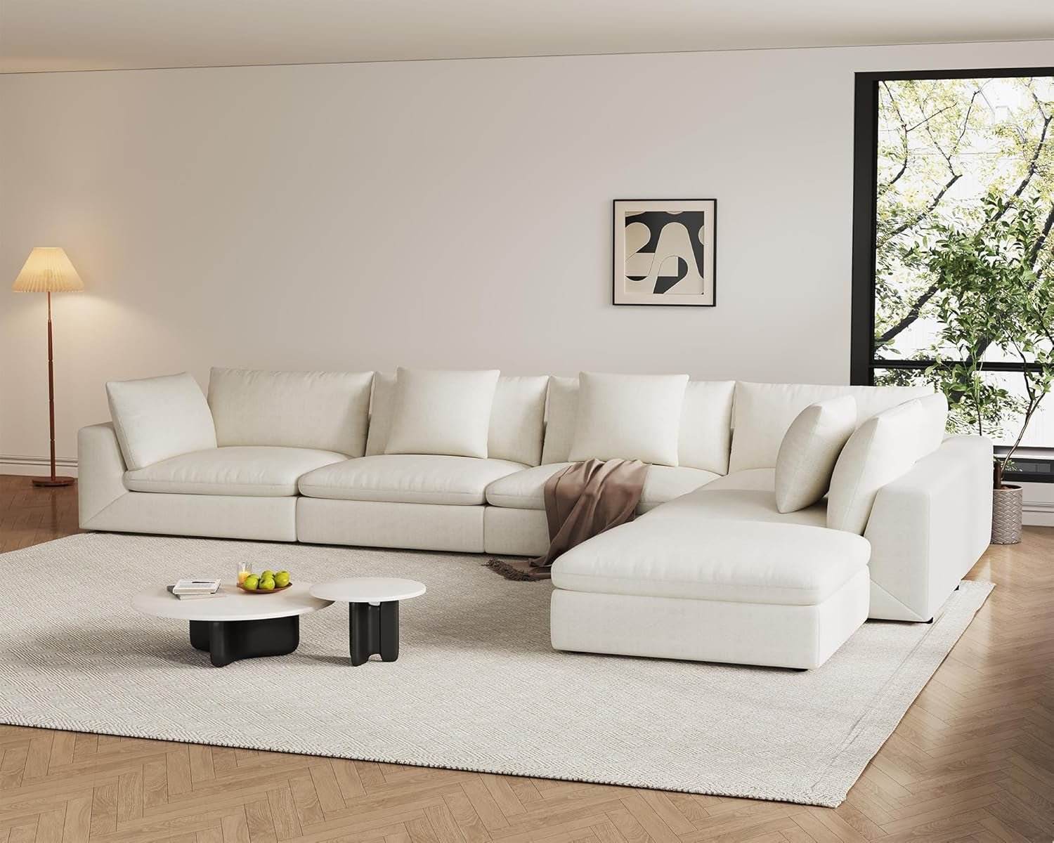 Oversized Modular Sectional Sofa With Removable Cushion Covers - Loft&Timber