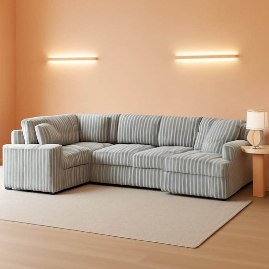 Oversized Plush Sectional Sofa with Pull Out Bed - Loft&Timber