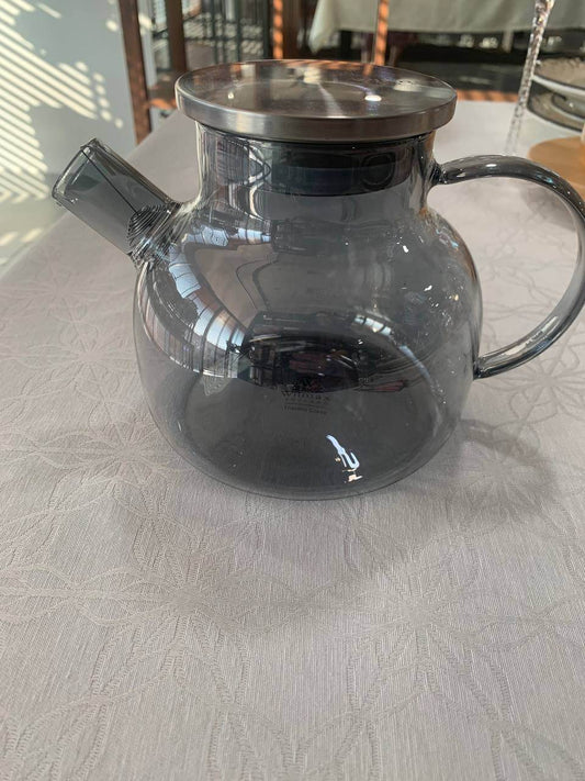 Smoky Grey Thermo Glass Teapot 32 Fl Oz | High temperature and shock resistant - Loft&Timber