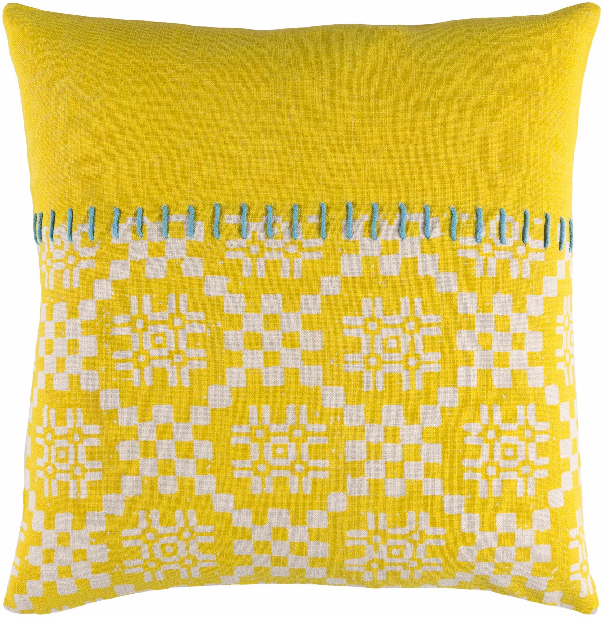 Purton Yellow Geometric Accent Pillow - Clearance - Loft&Timber