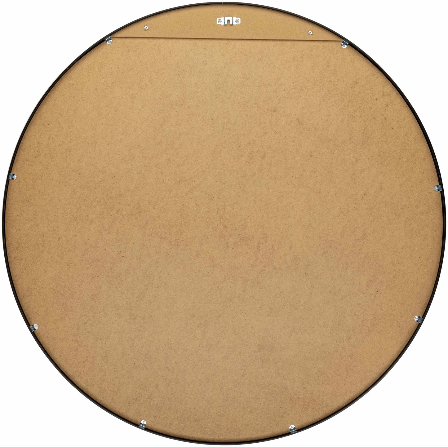 Round Mirror with Black Aluminum Frame-4