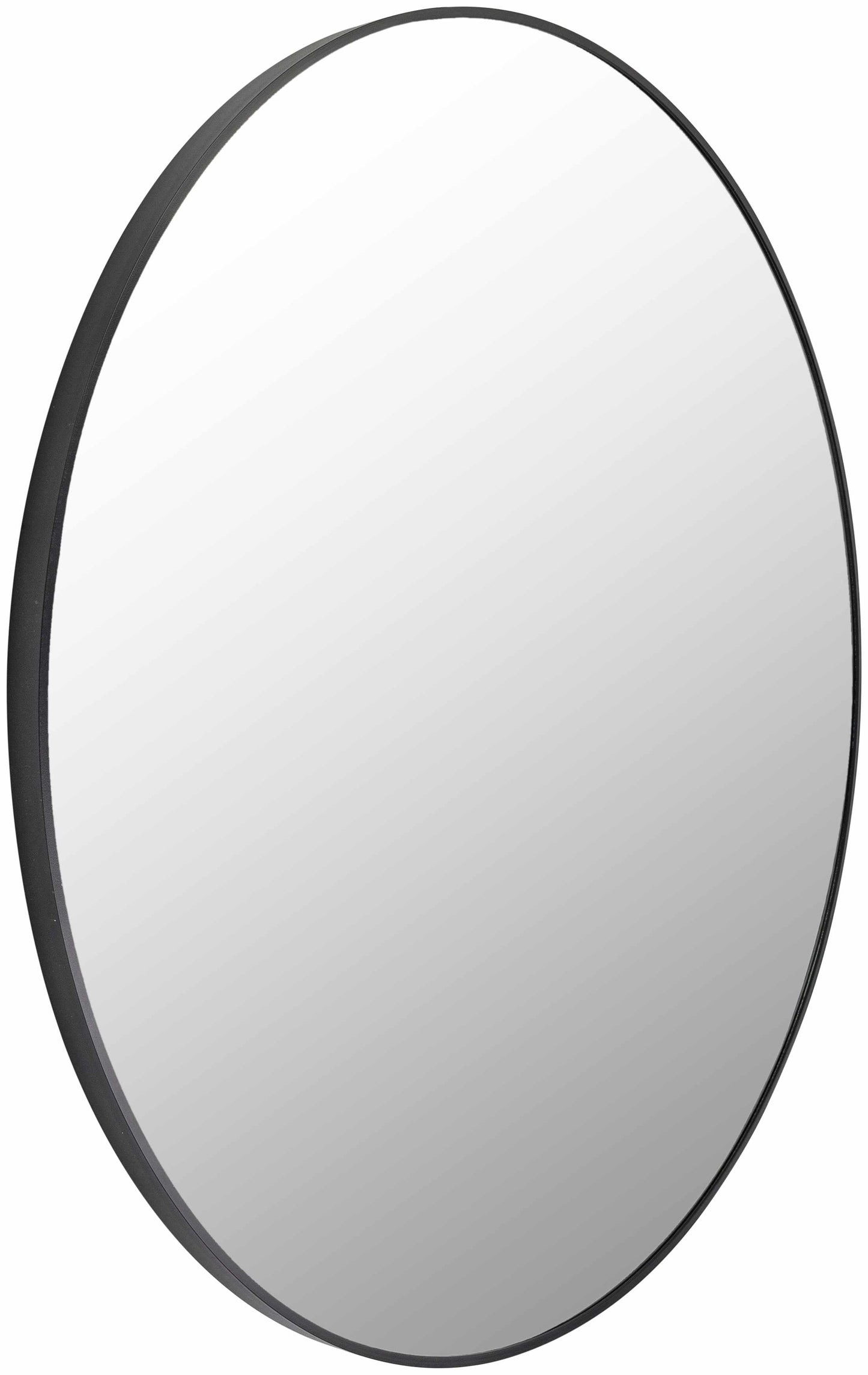 Round Mirror with Black Aluminum Frame-3