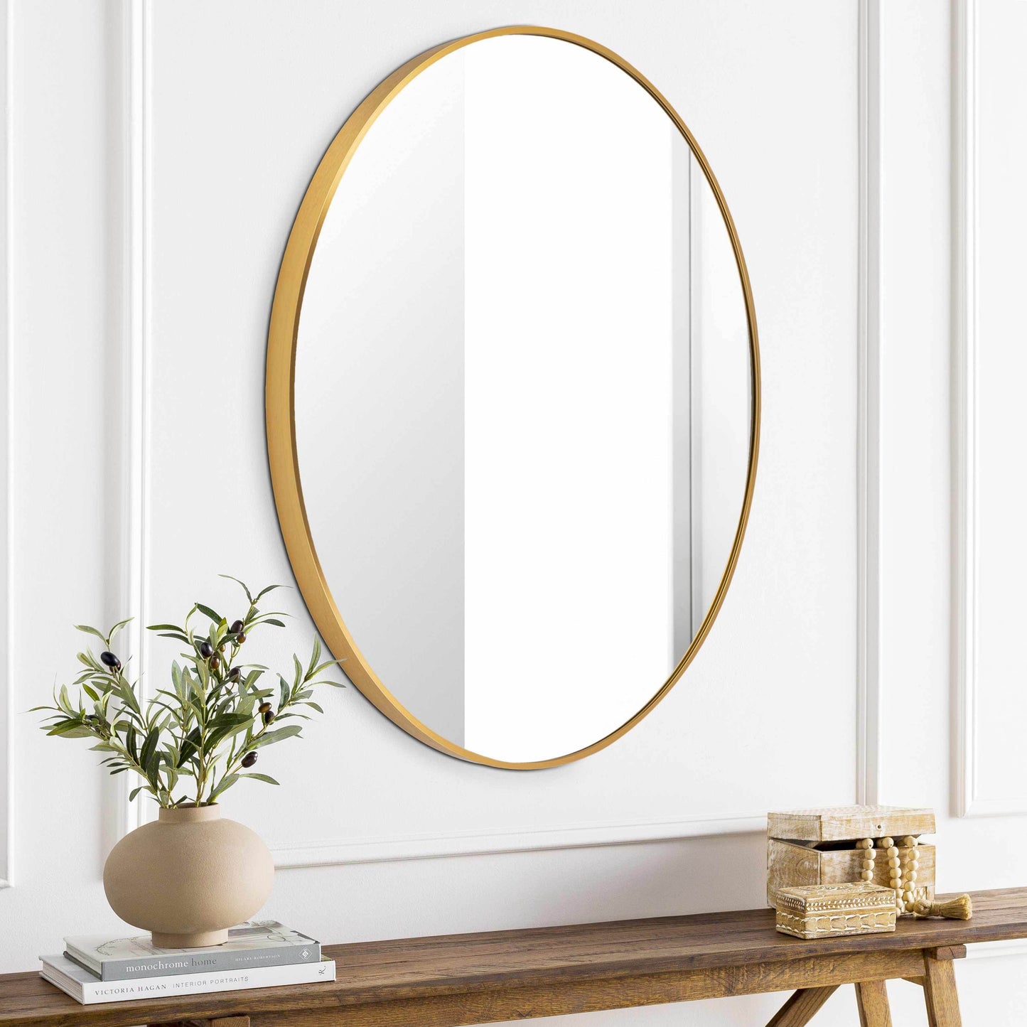 Pontalina Round Gold Mirror - Loft&Timber