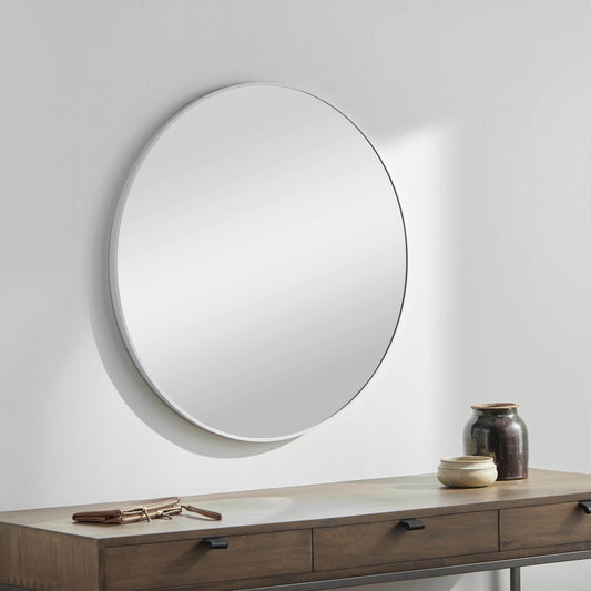 Pontalina Round White Mirror - Loft&Timber
