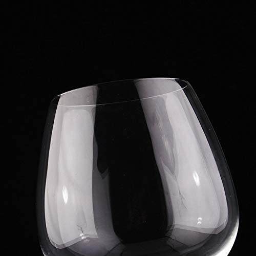 Crystal Wine Glasses Diamond Filled Stem, White and Red Wine, With Laser Cut Diamond Base Large 18 Ounces - Loft&Timber