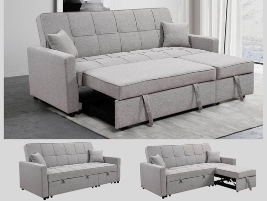 Queen Size Sleeper Sofa Couch with Adjustable Backrest - Loft&Timber