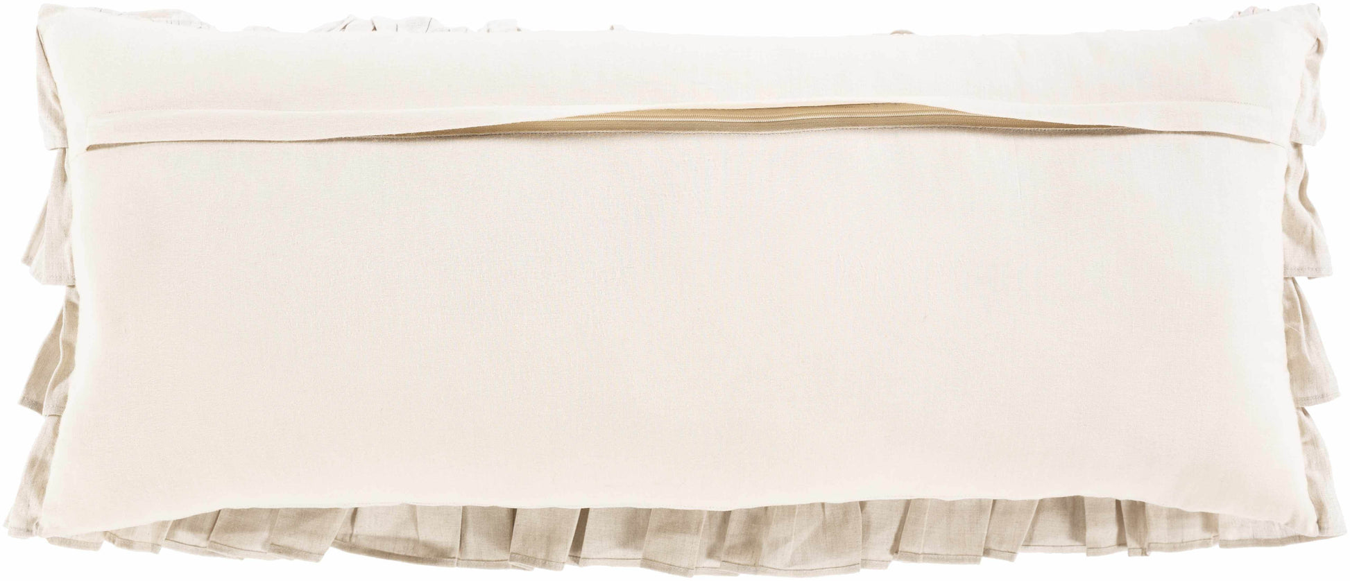 Revere Beige Ruffled Lumbar Pillow - Clearance - Loft&Timber
