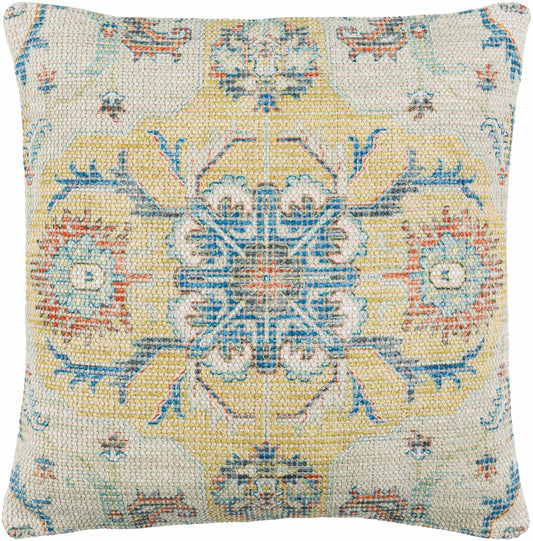 Richibucto Yellow Boho Medallion Throw Pillow - Loft&Timber