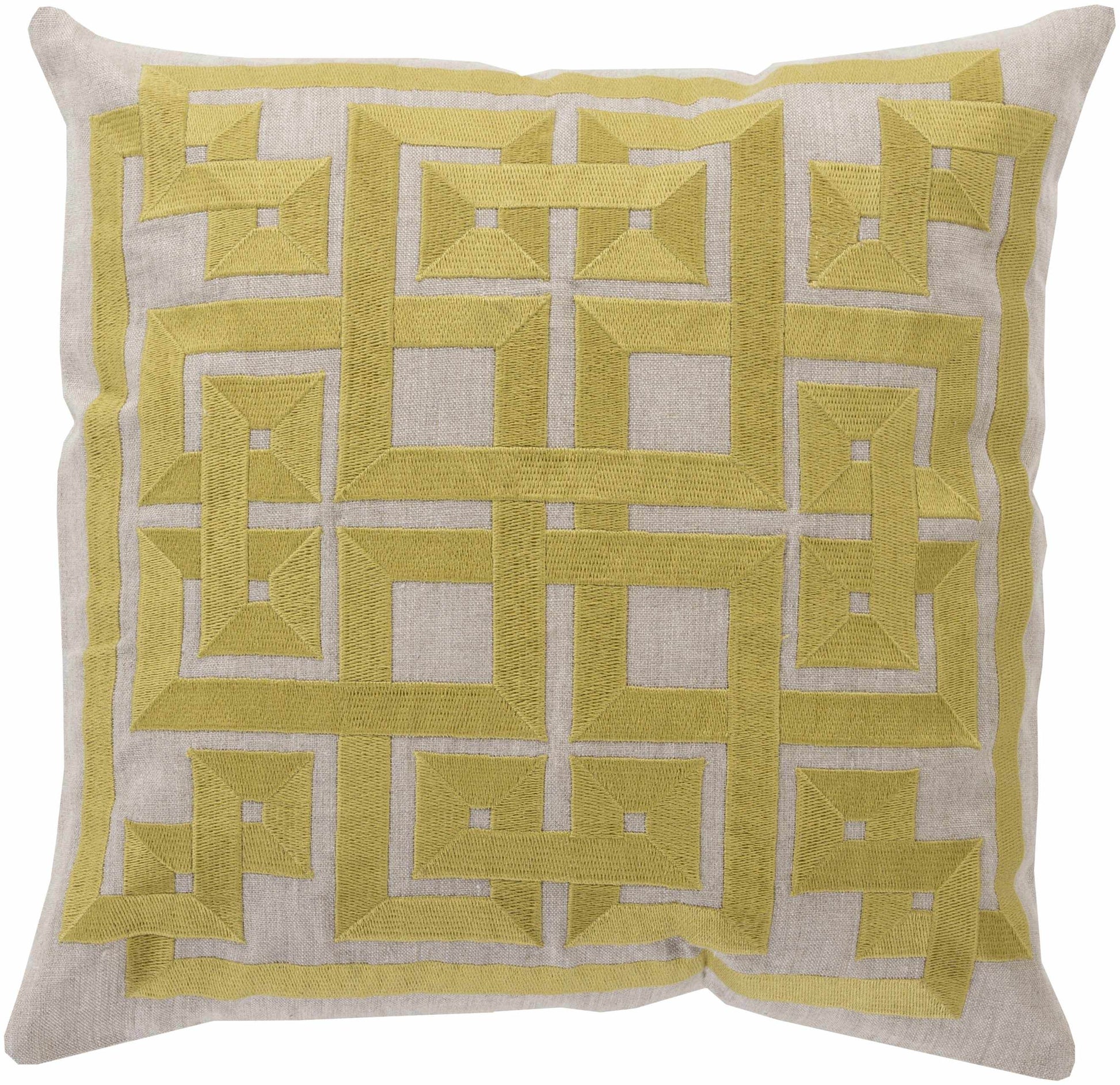 Rivett Yellow Geometric Pattern Throw Pillow - Clearance - Loft&Timber