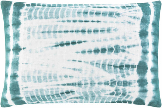 Sagasa Teal Tie-Dye Square Lumbar Pillow - Clearance - Loft&Timber