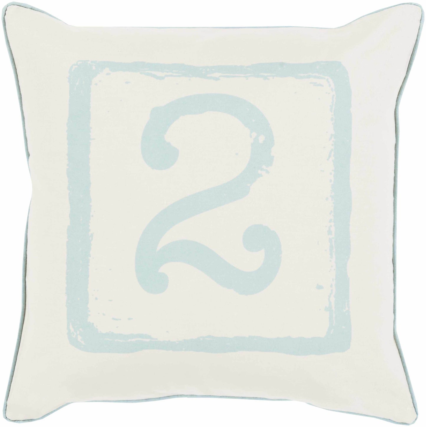 Shingleton Blue Number 2 Square Accent Pillow - Clearance - Loft&Timber