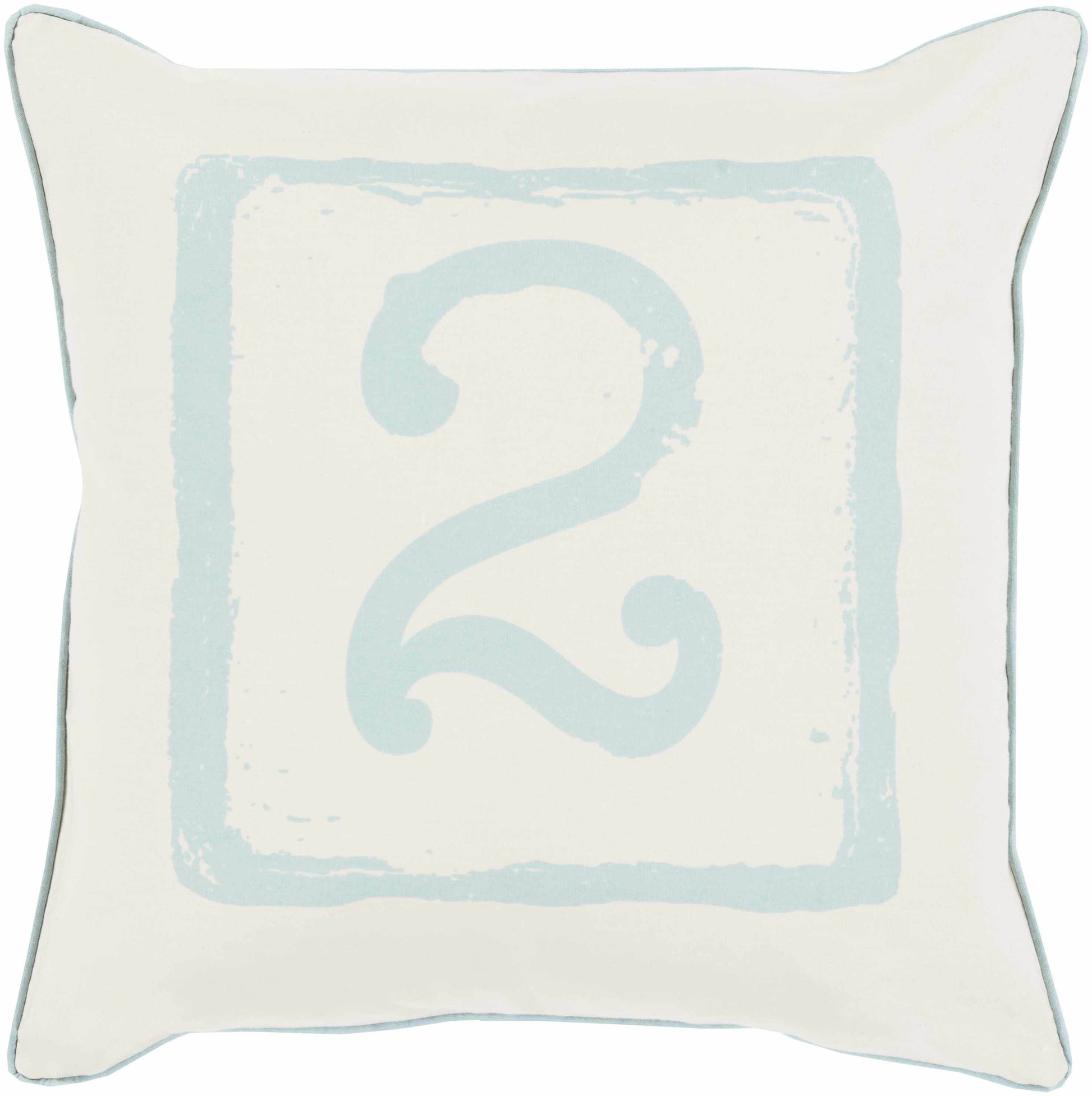 Shingleton Blue Number 2 Square Accent Pillow - Clearance - Loft&Timber