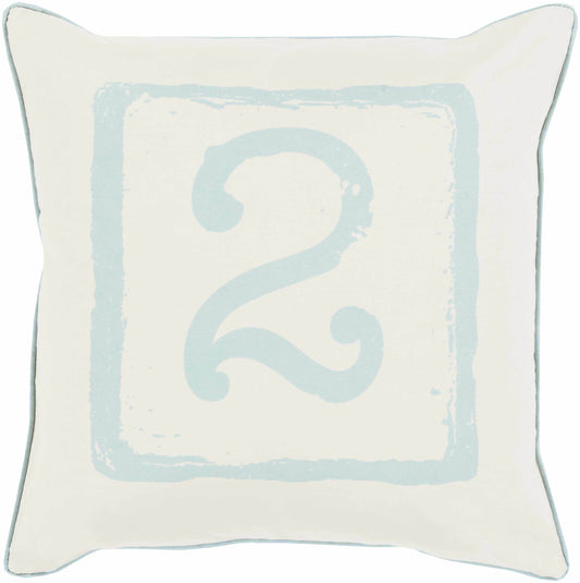 Shingleton Blue Number 2 Square Accent Pillow - Clearance - Loft&Timber
